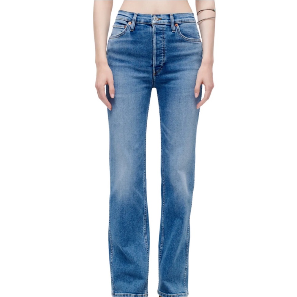 Re/done high rise loose faded blue brand new